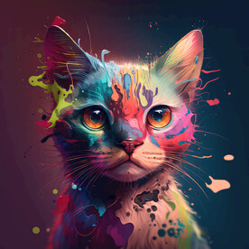 彩绘猫