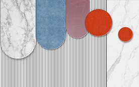 大理石几何背景墙