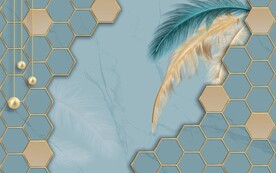 大理石羽毛背景墙