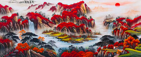 鸿运当头办公室挂画
