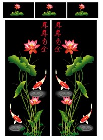 高清分层透明底推拉门打印图一套