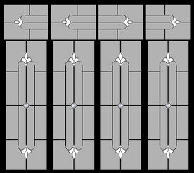 高清分层透明底推拉门打印图一套