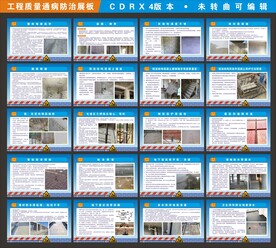 建筑工地质量通病防治展板