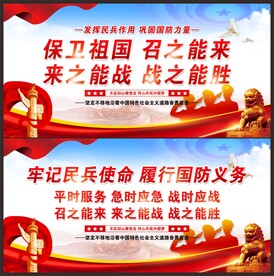 民兵展板