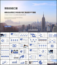 商务项目工作总结工作汇报PPT
