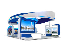 政府商务厅9x16展台模型