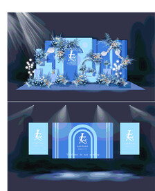 小清新蓝色婚礼