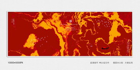 红色喜庆水墨装饰画