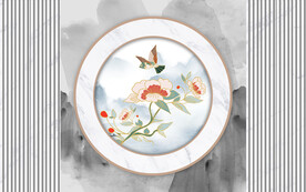 新中式电视背景墙