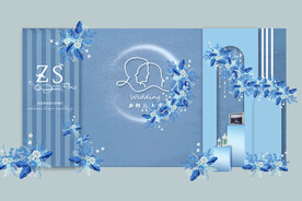 蓝色婚礼签到