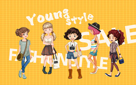 时尚卡通潮流背景墙