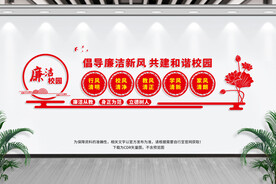 廉洁校园建设文化墙