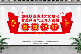 清廉学校楼梯间文化墙