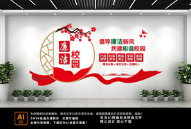 廉洁校园文化墙