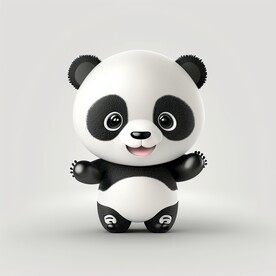 3D立体卡通大熊猫
