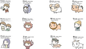 卡通12星座