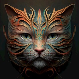 扭曲几何猫图形