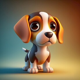 萌萌的大眼睛卡通狗狗