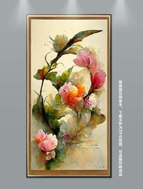 北欧古典华丽花卉静物装饰画