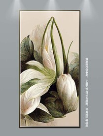 现代抽象立体花卉装饰画