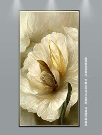 北欧治愈系花卉走廊玄关装饰画