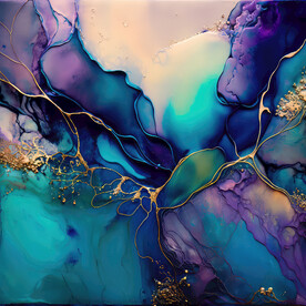 紫蓝调金漆背景