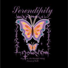 彩色蝴蝶印花图案