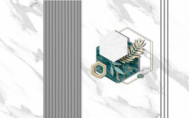 灰色大理石背景墙 瓷砖拼花