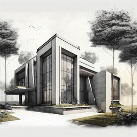 建筑手绘效果图