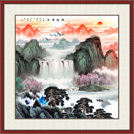 国画瀑布