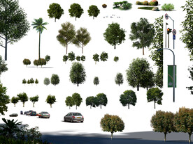 效果图后期植物