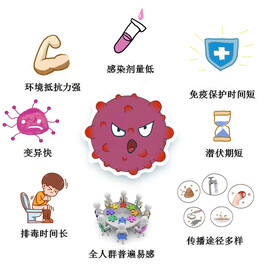 诺如病毒的特点传播疾病示意图