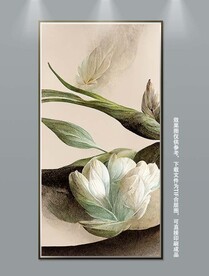 北欧现代几何抽象花卉装饰画