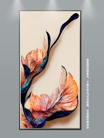 北欧现代轻奢几何花卉装饰画