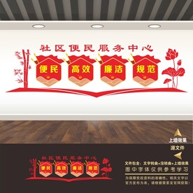 社区便民服务中心文化墙