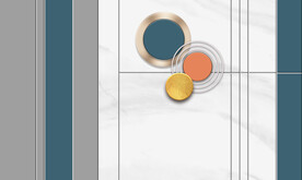 灰白大理石背景墙 几何图形圆