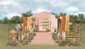 秋色系婚礼效果图