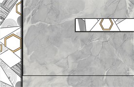 灰白根大理石背景墙 抽象几何图