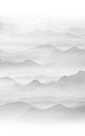 新中式简约水墨山水复式背景墙