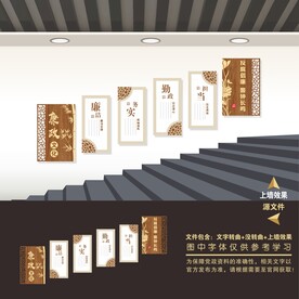 廉政建设廉洁楼梯楼道形象文化墙