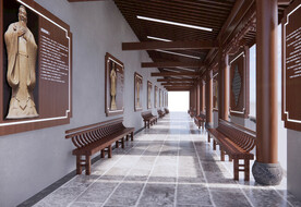 中式长廊效果图