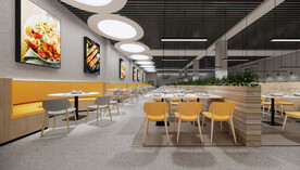 饭堂餐厅效果图