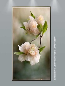 家和富贵立体抽象花卉玄关装饰画