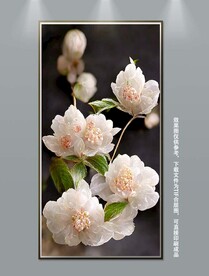 家和富贵立体抽象花卉玄关装饰画