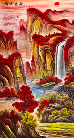 鸿运当头办公室客厅挂画