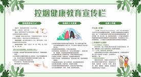 禁烟控烟无烟日展板