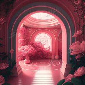 粉色拱门