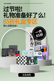 时尚礼盒包装盲盒海报设计