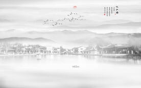 水墨江南水乡