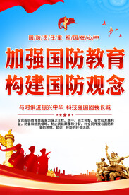 国防教育海报